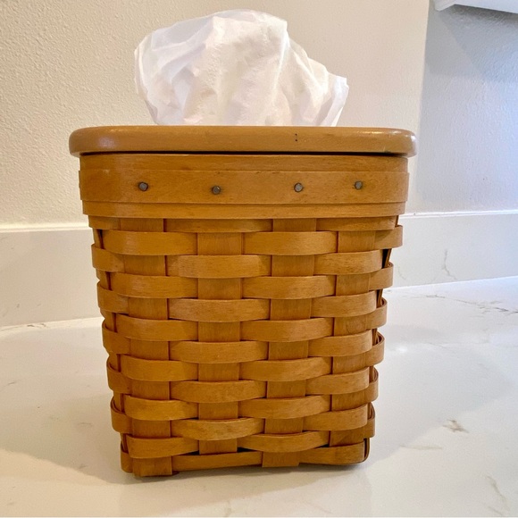 Longaberger Accents Longaberger Tissue Basket With Lid 999 Poshmark
